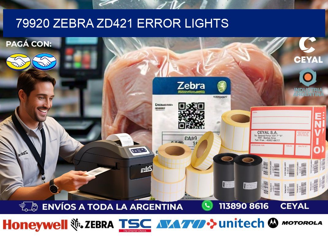 79920 Zebra ZD421 error lights