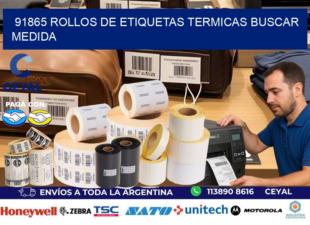 91865 rollos de etiquetas termicas buscar medida