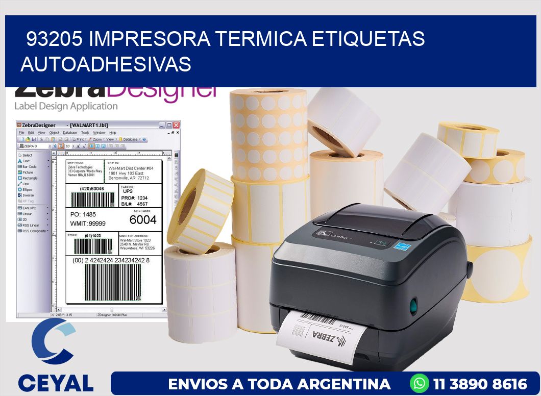 93205 Impresora termica etiquetas autoadhesivas