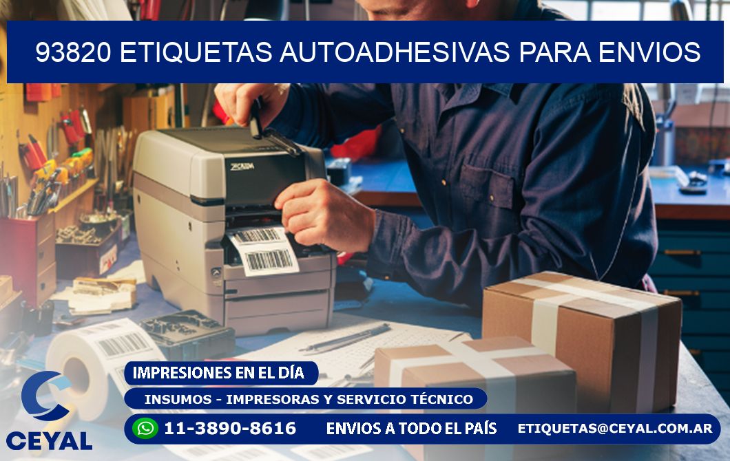 93820 etiquetas autoadhesivas para envios