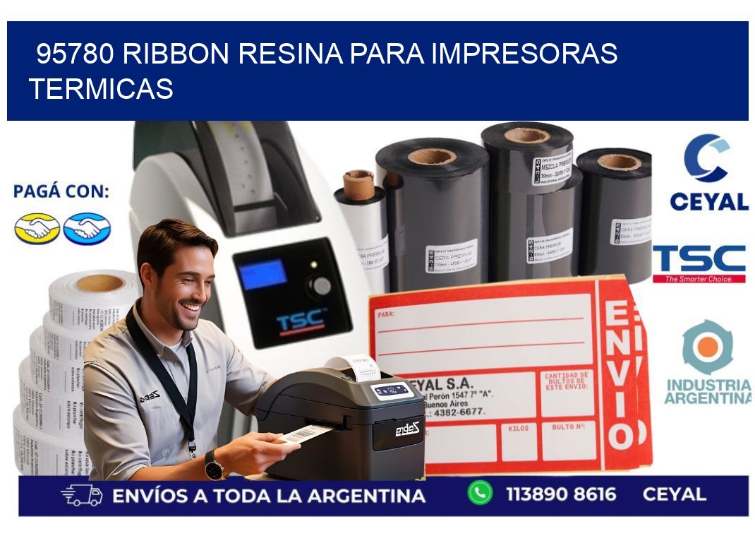 95780 ribbon resina para impresoras termicas