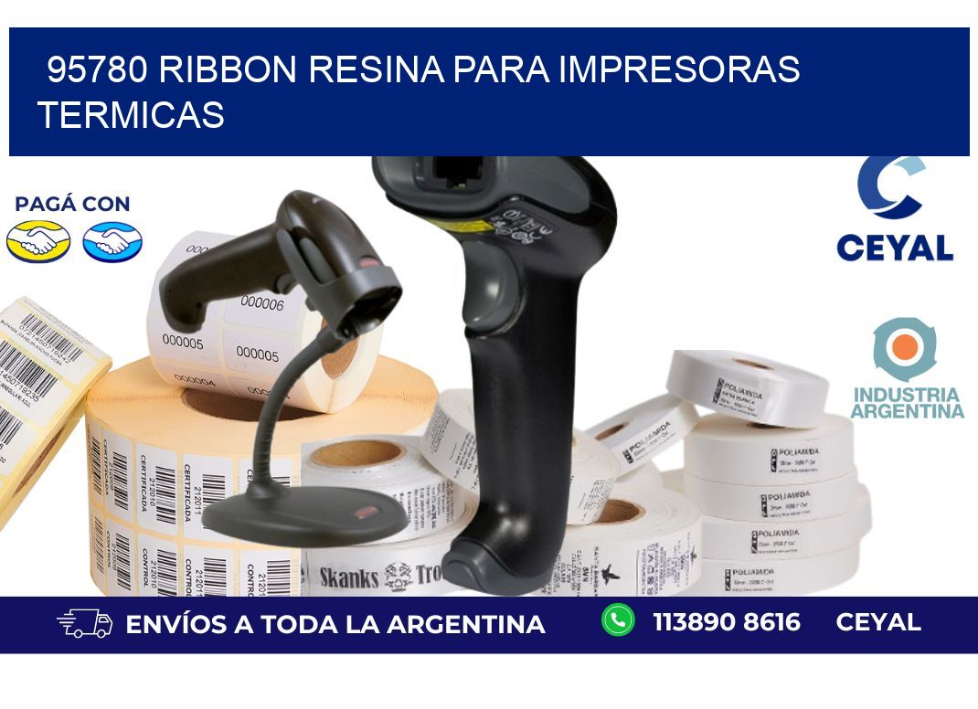 95780 ribbon resina para impresoras termicas