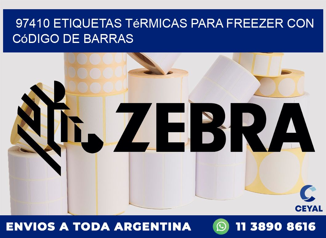 97410 etiquetas térmicas para freezer con código de barras