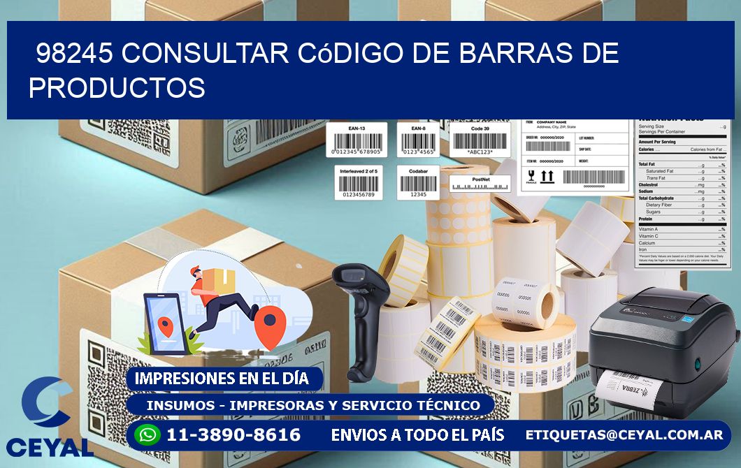 98245 Consultar código de barras de productos