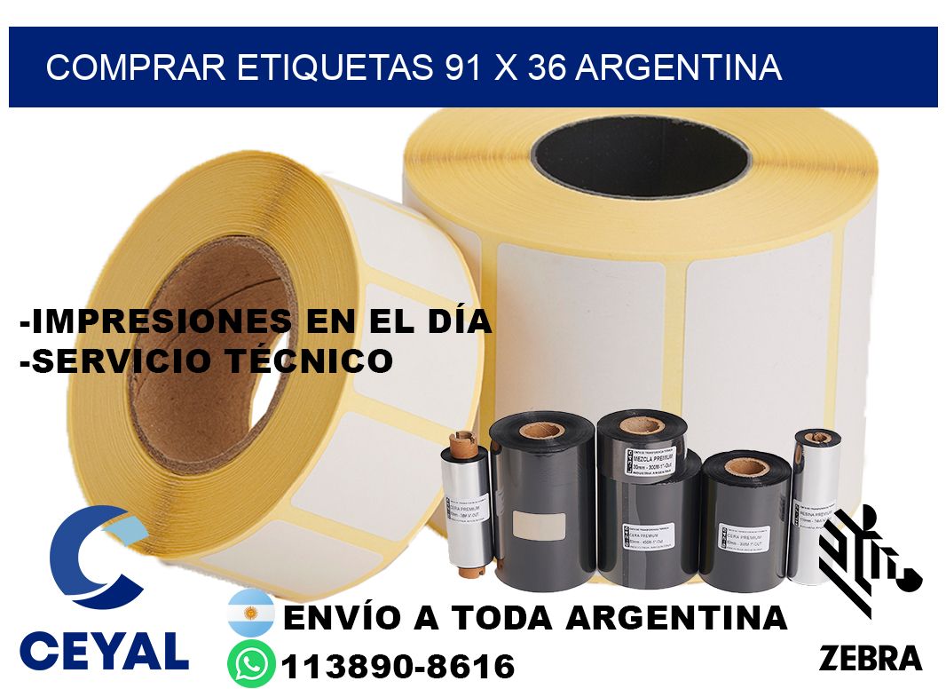 Comprar etiquetas 91 x 36 argentina