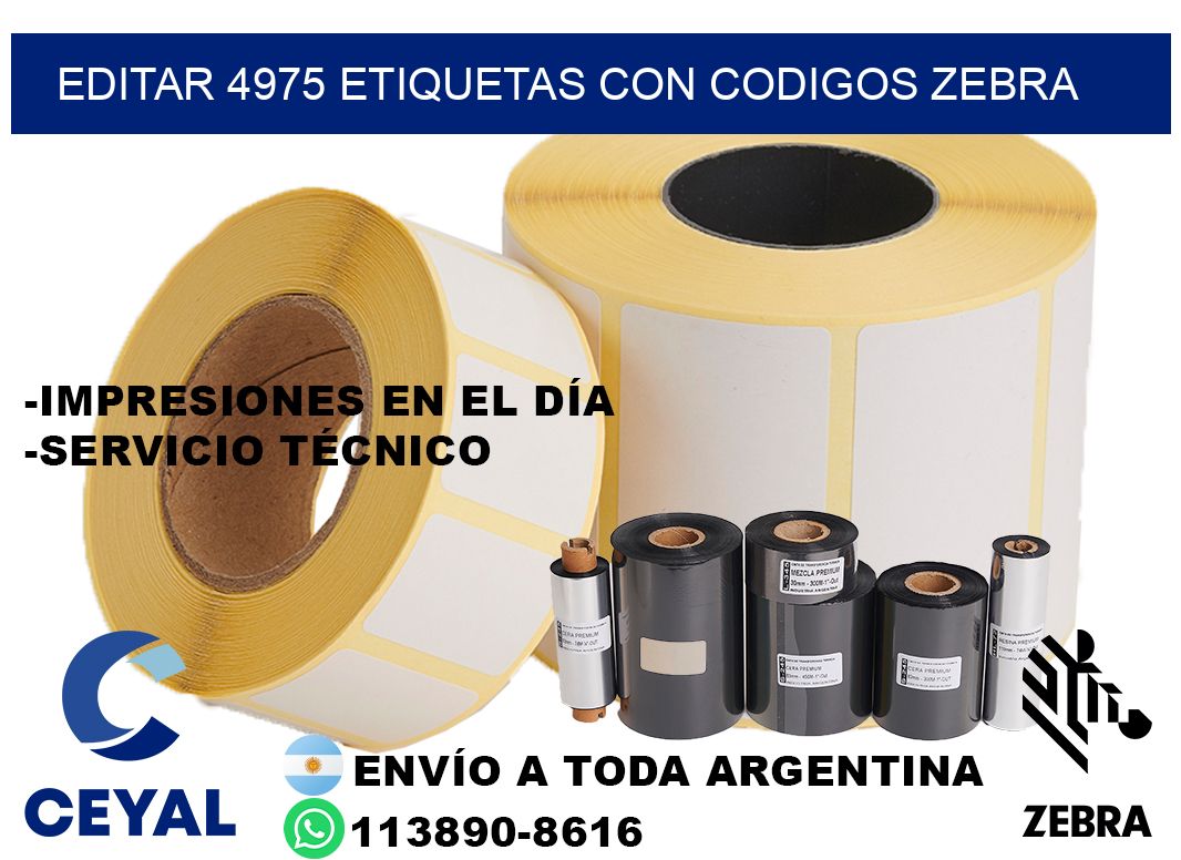 EDITAR 4975 ETIQUETAS CON CODIGOS ZEBRA