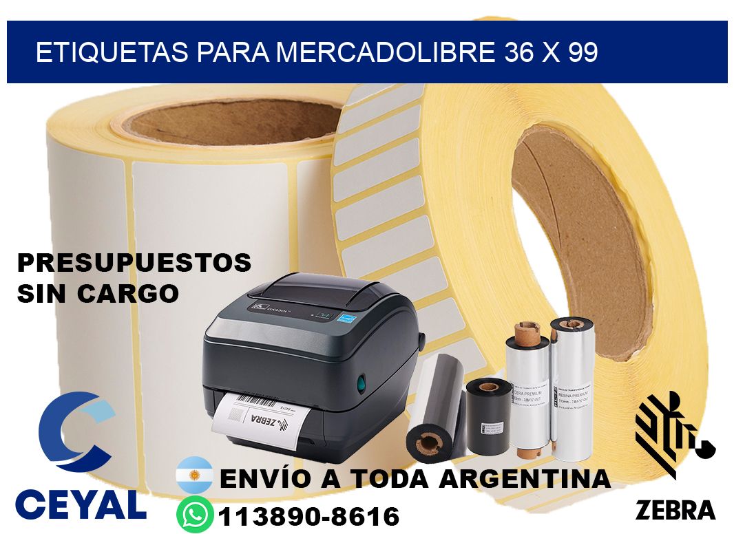 ETIQUETAS PARA MERCADOLIBRE 36 x 99