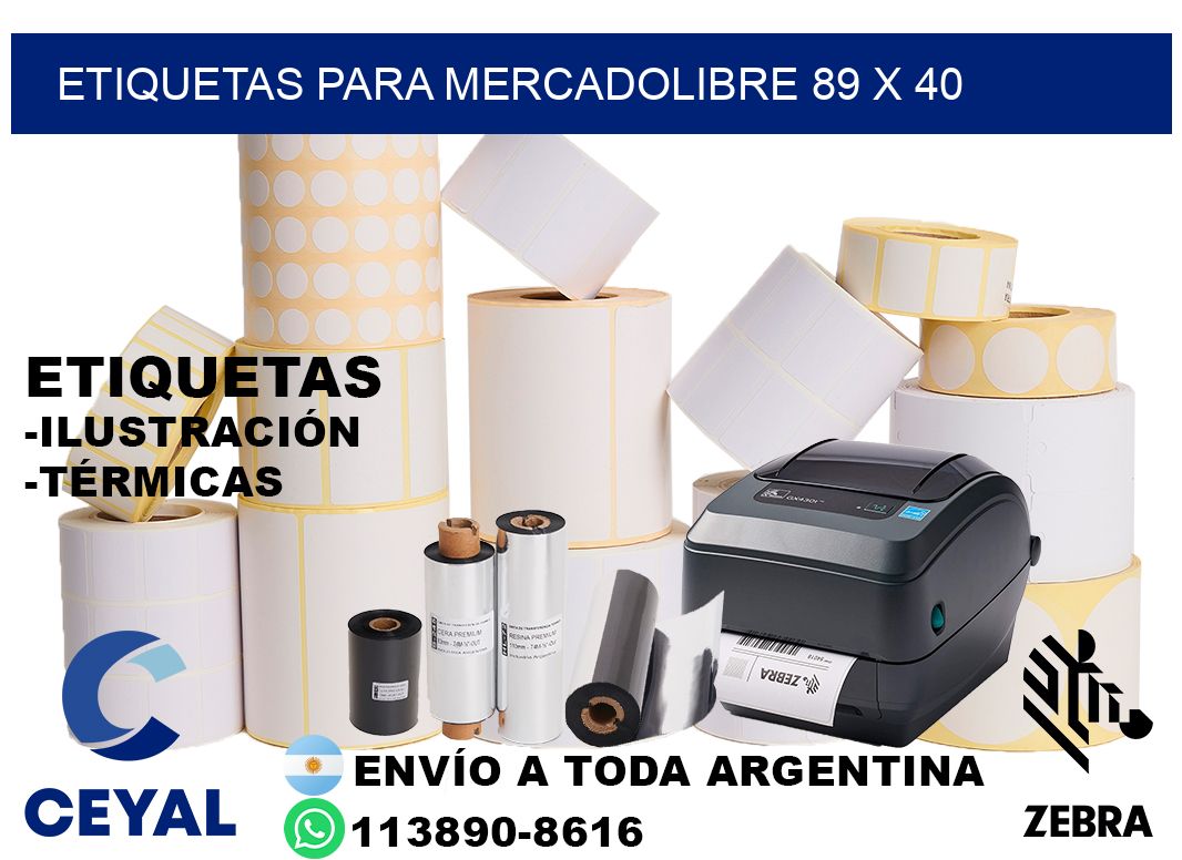 ETIQUETAS PARA MERCADOLIBRE 89 x 40