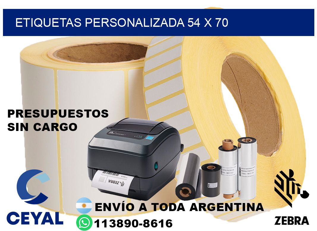 etiquetas personalizada 54 x 70