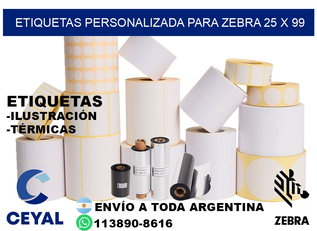 etiquetas personalizada para zebra 25 x 99