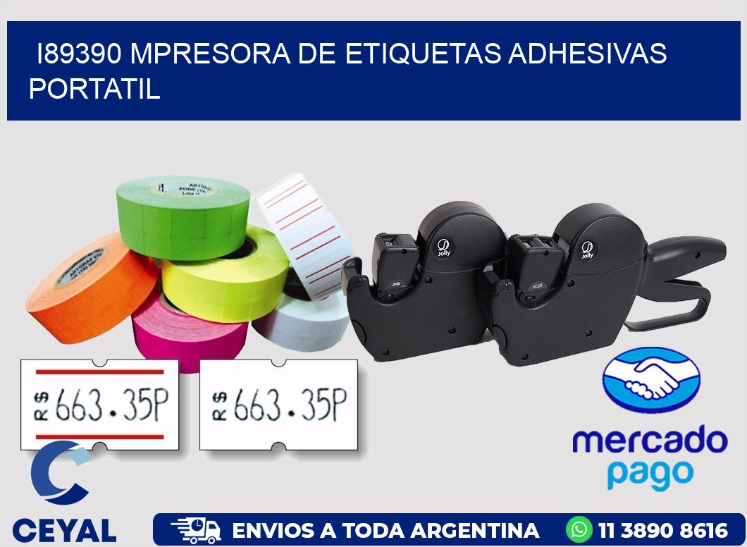 i89390 mpresora de etiquetas adhesivas portatil