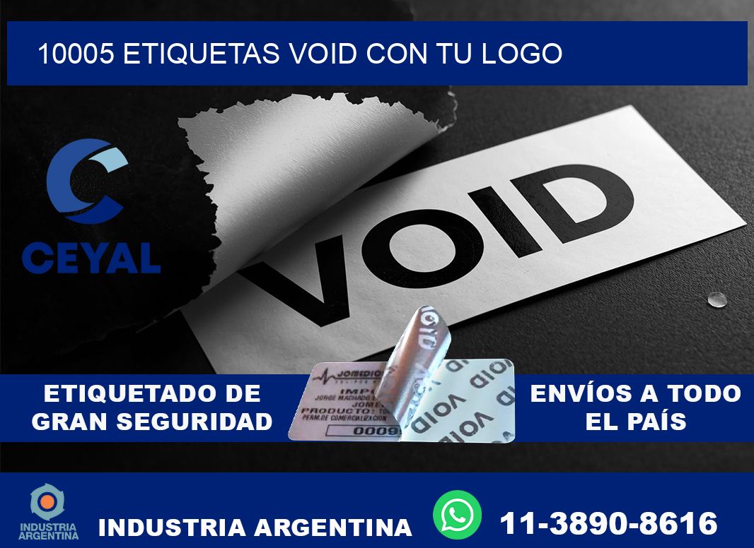 10005 etiquetas void con tu logo