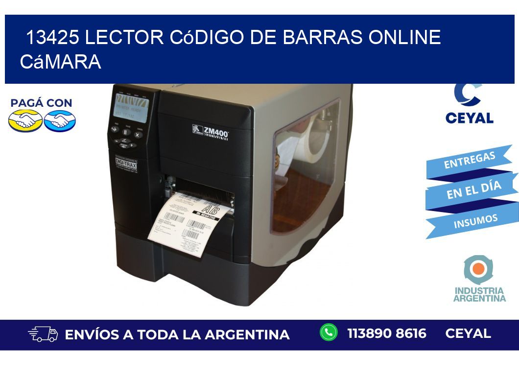 13425 Lector código de barras online cámara