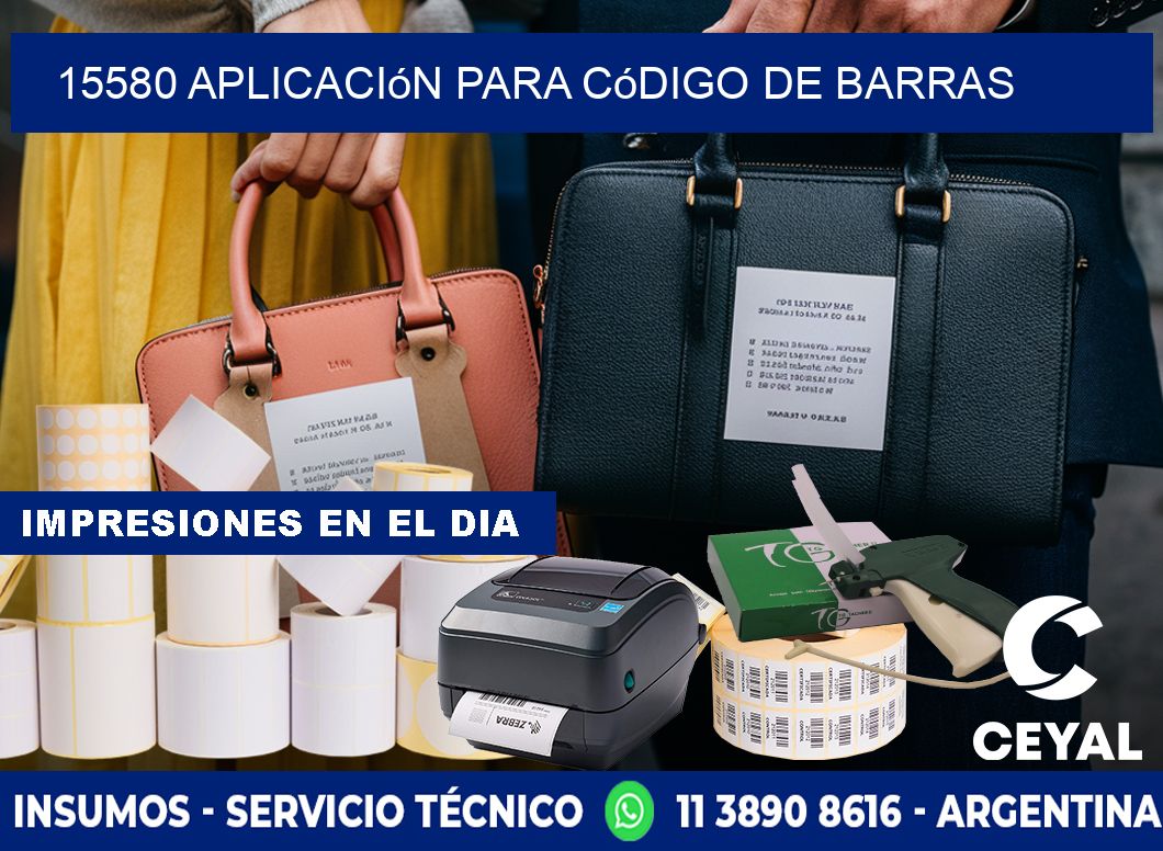 15580 Aplicación para código de barras