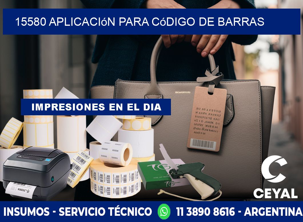 15580 Aplicación para código de barras