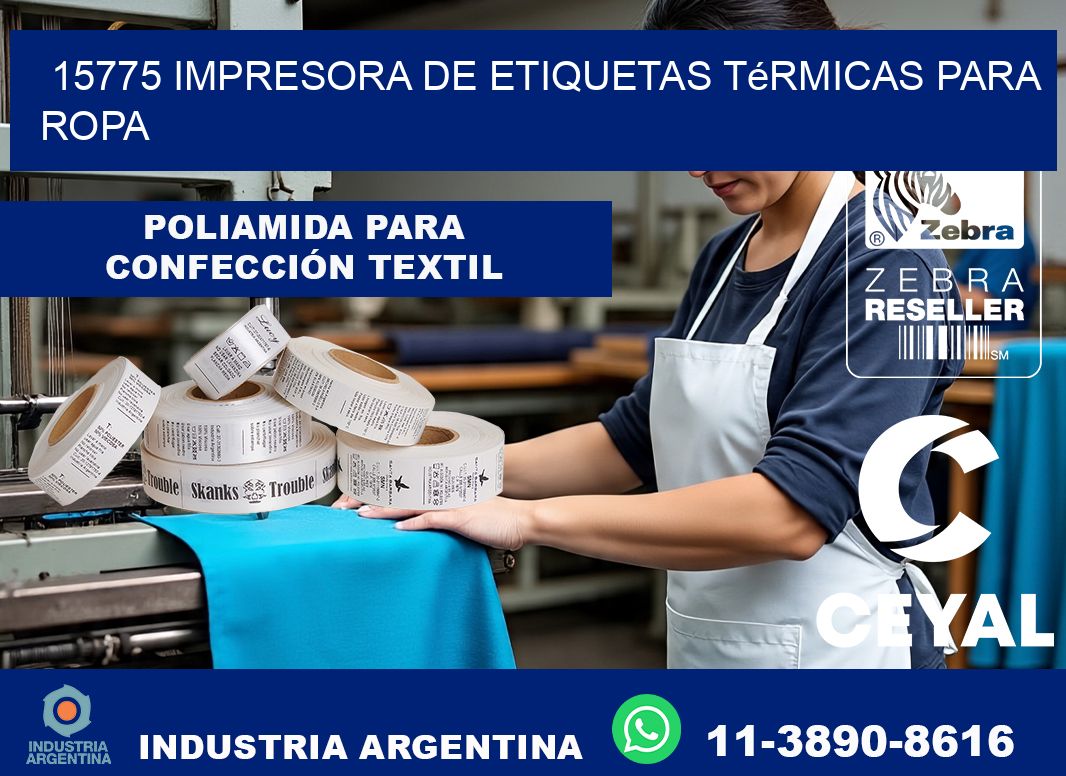15775 impresora de etiquetas térmicas para ropa