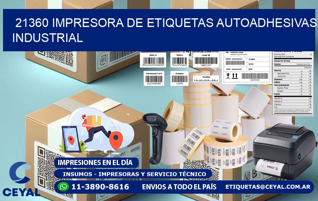 21360 Impresora de etiquetas autoadhesivas industrial