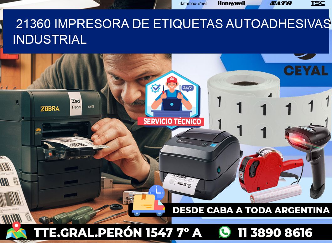 21360 Impresora de etiquetas autoadhesivas industrial