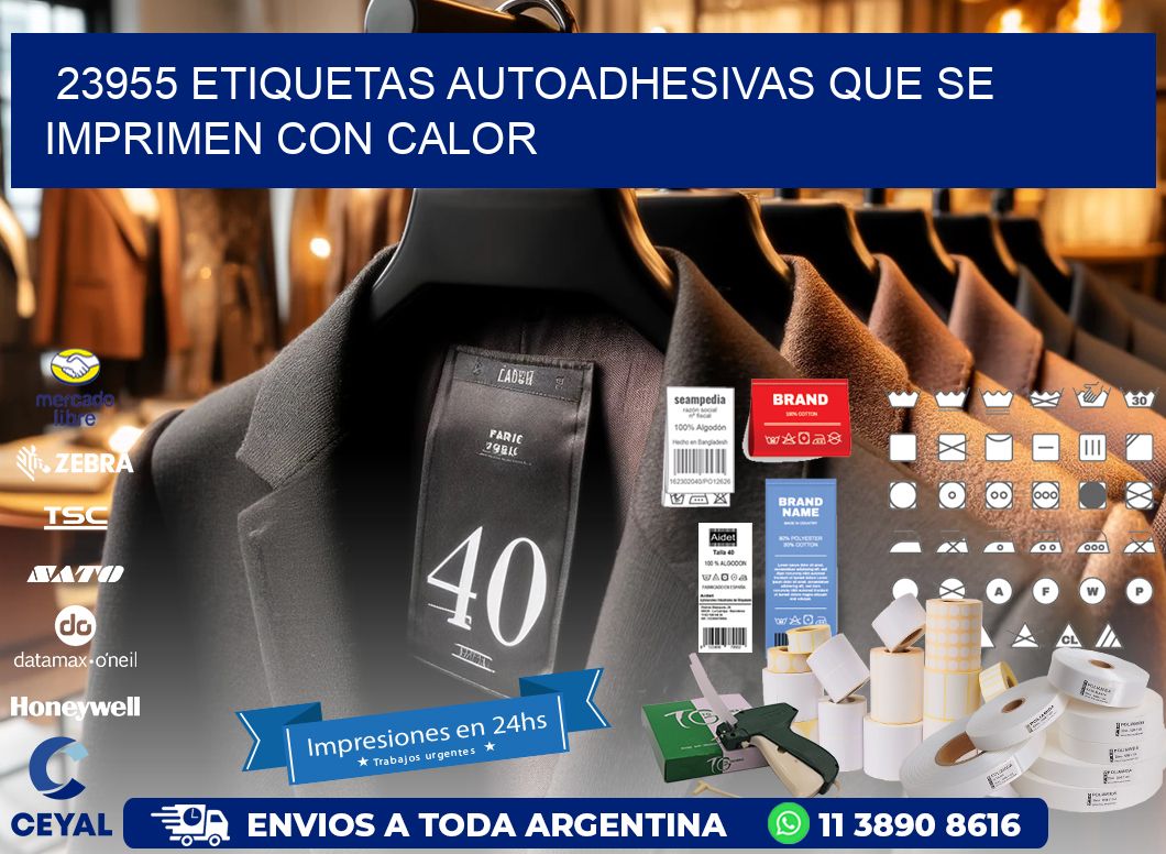 23955 etiquetas autoadhesivas que se imprimen con calor