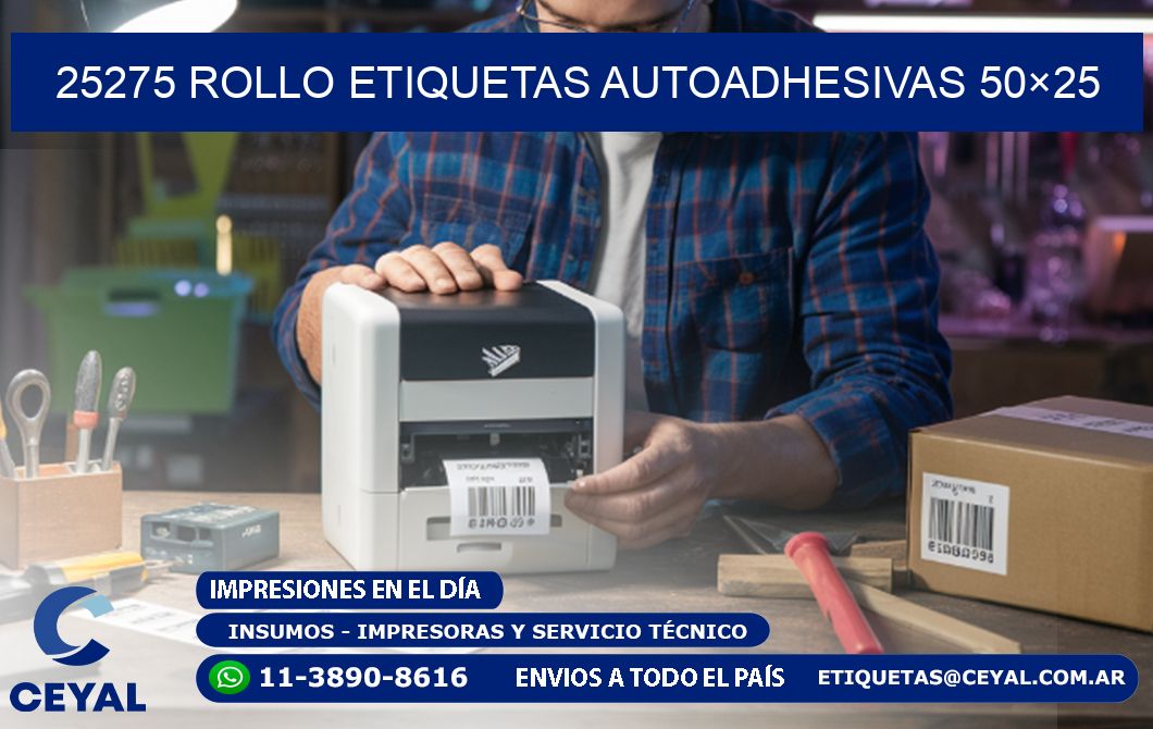 25275 Rollo Etiquetas autoadhesivas 50×25