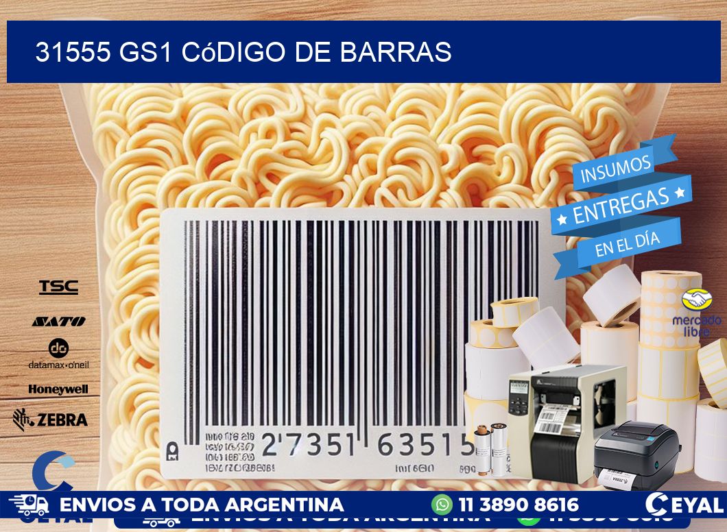 31555 GS1 código de barras