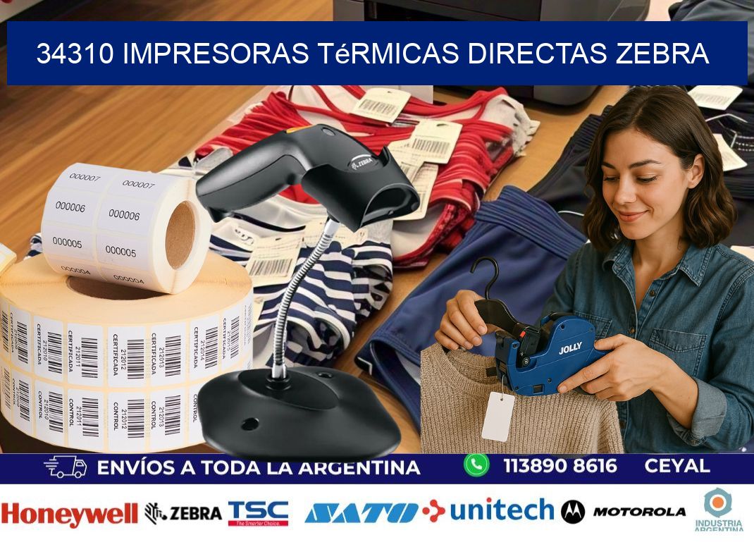34310 impresoras térmicas directas zebra