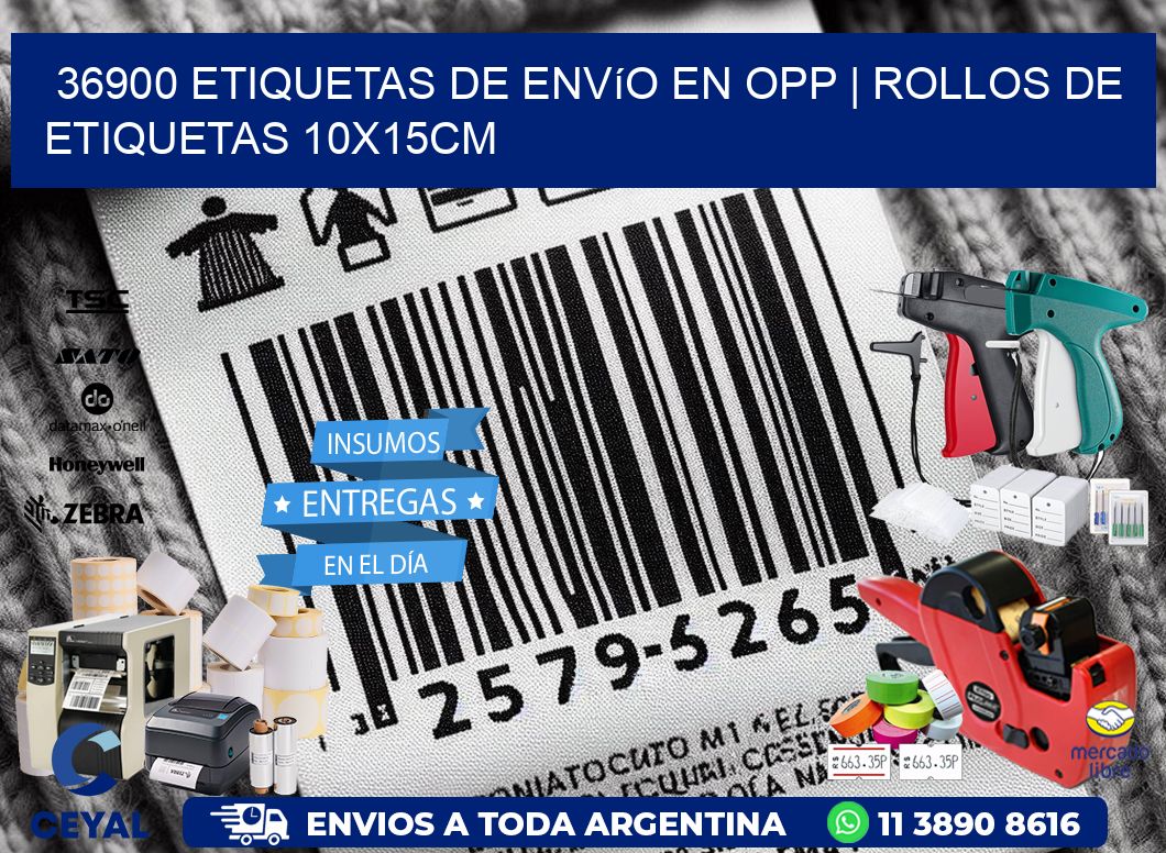36900 Etiquetas de envío en opp | Rollos De Etiquetas 10x15CM