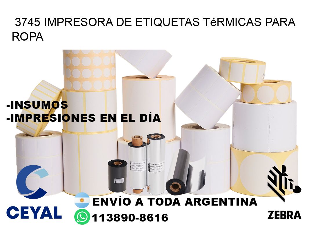 3745 impresora de etiquetas térmicas para ropa