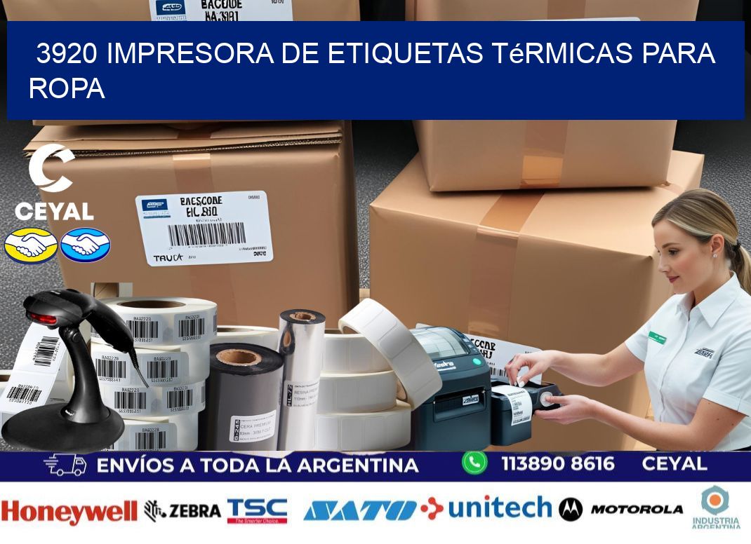 3920 impresora de etiquetas térmicas para ropa