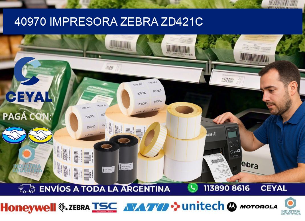 40970 Impresora Zebra zd421c