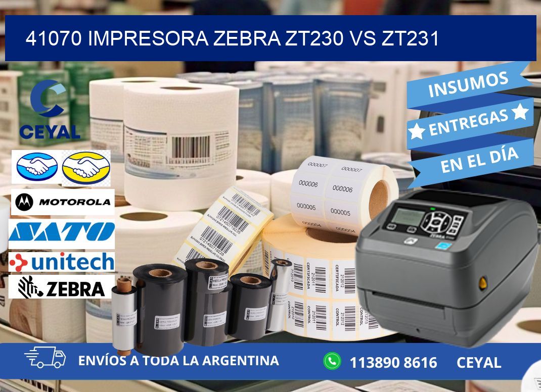 41070 impresora zebra zt230 vs zt231