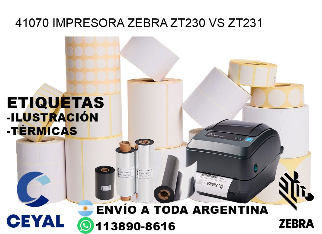 41070 impresora zebra zt230 vs zt231