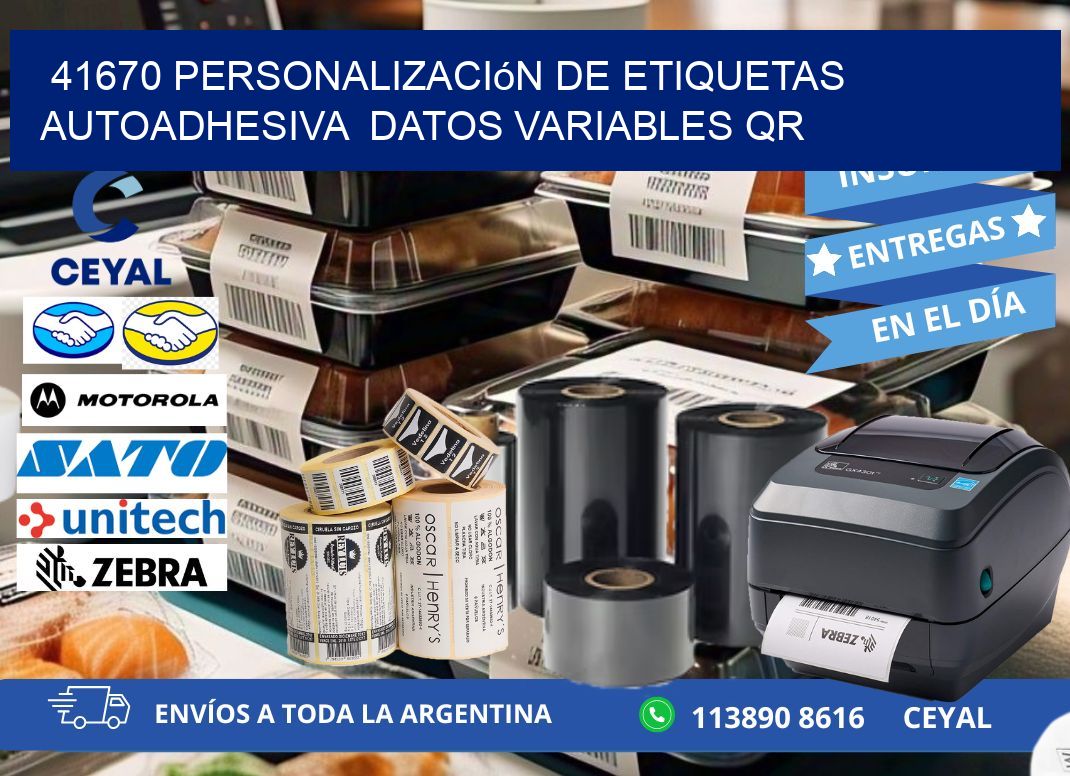 41670 Personalización de etiquetas autoadhesiva  datos variables QR