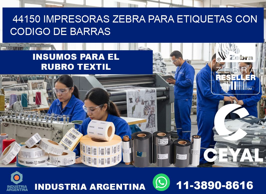 44150 impresoras zebra para etiquetas con codigo de barras