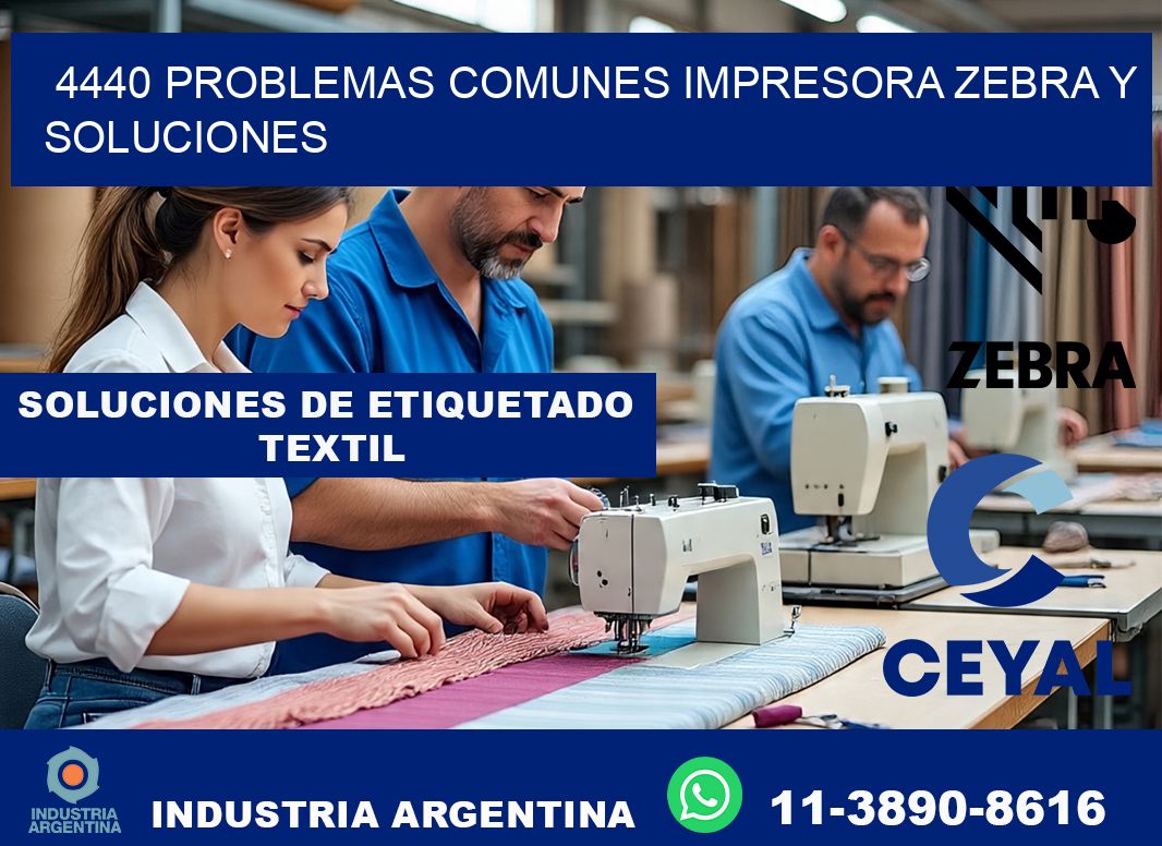 4440 problemas comunes impresora Zebra y soluciones