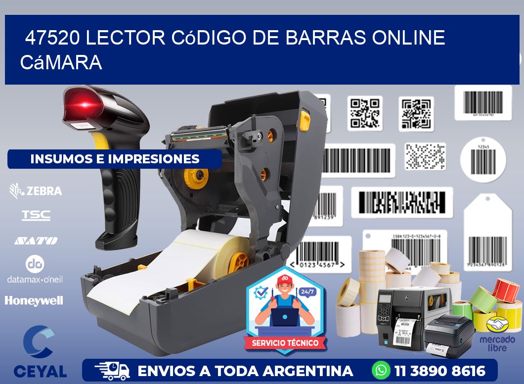 47520 Lector código de barras online cámara