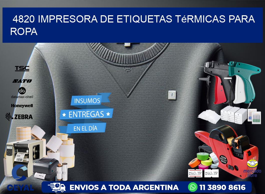 4820 impresora de etiquetas térmicas para ropa