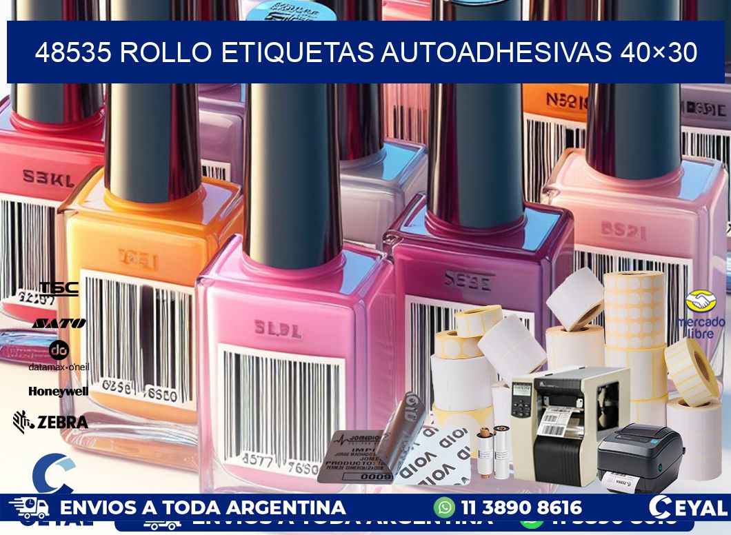 48535 Rollo Etiquetas autoadhesivas 40×30