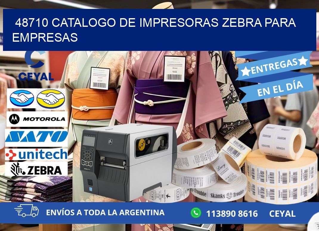 48710 catalogo de impresoras zebra para empresas