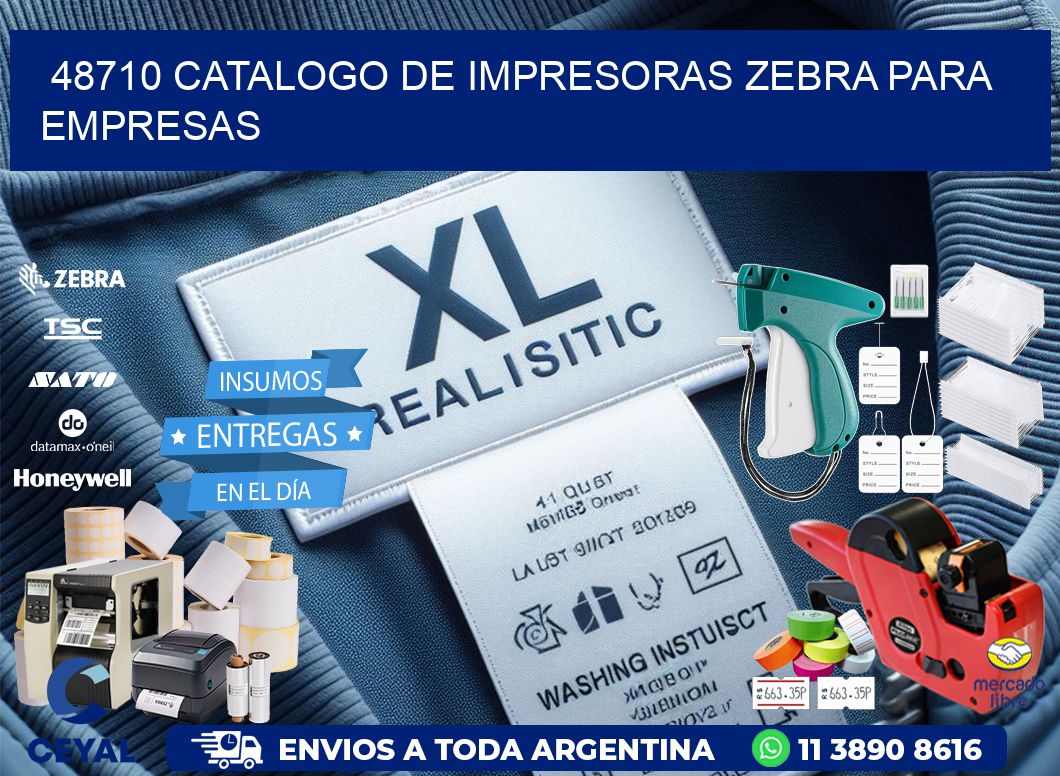 48710 catalogo de impresoras zebra para empresas