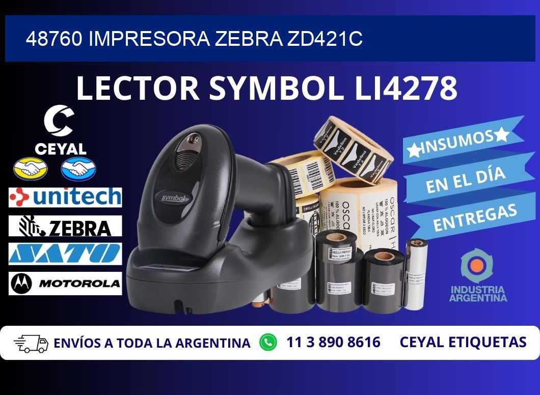 48760 Impresora Zebra zd421c