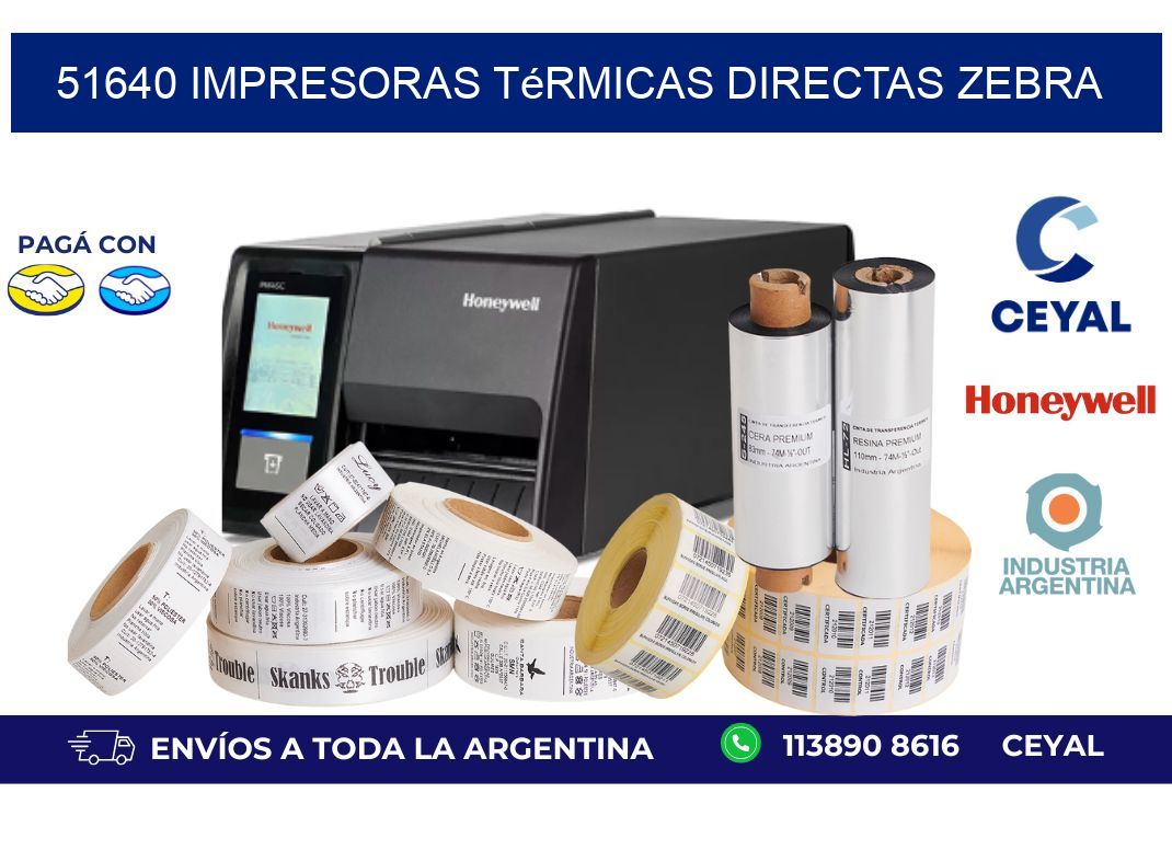 51640 impresoras térmicas directas zebra