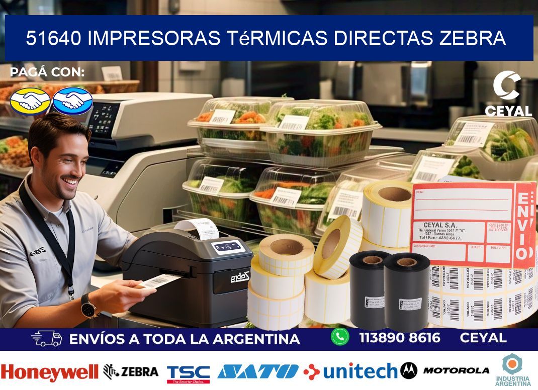 51640 impresoras térmicas directas zebra