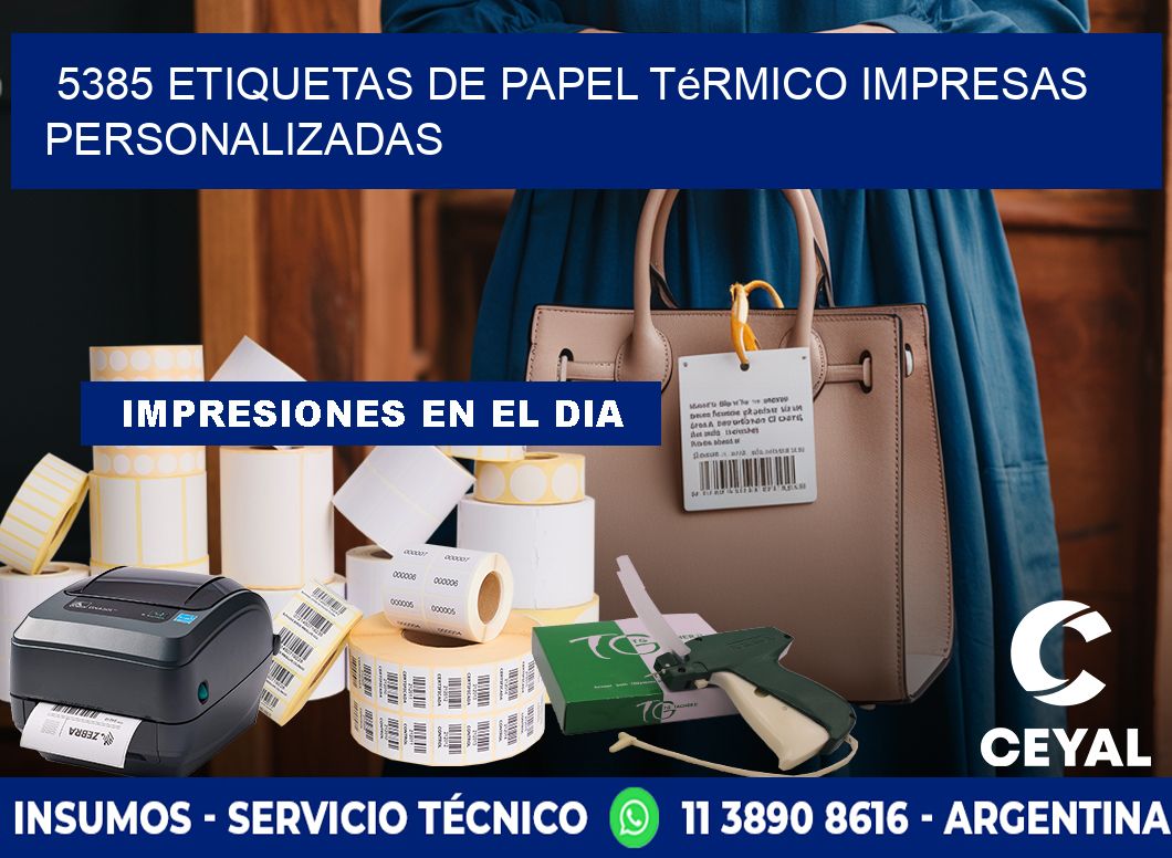 5385 Etiquetas de papel térmico impresas personalizadas