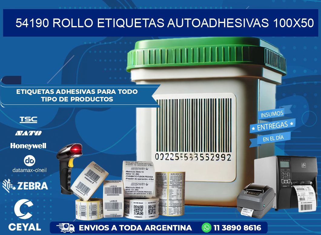 54190 Rollo Etiquetas autoadhesivas 100x50
