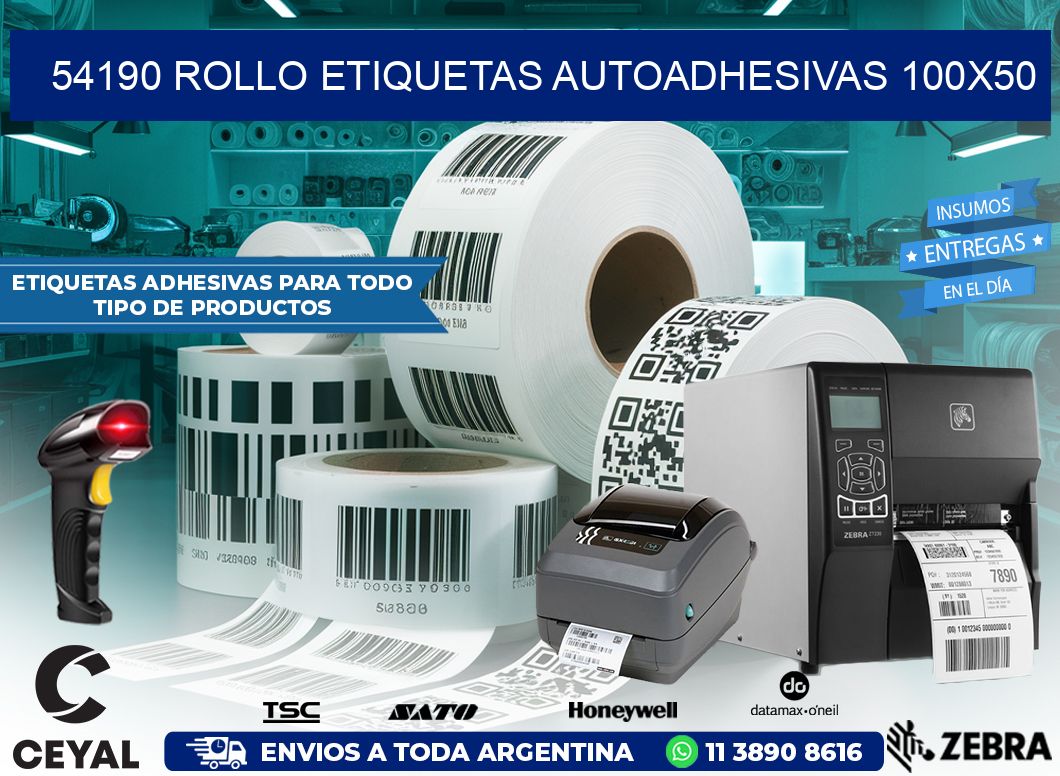54190 Rollo Etiquetas autoadhesivas 100x50