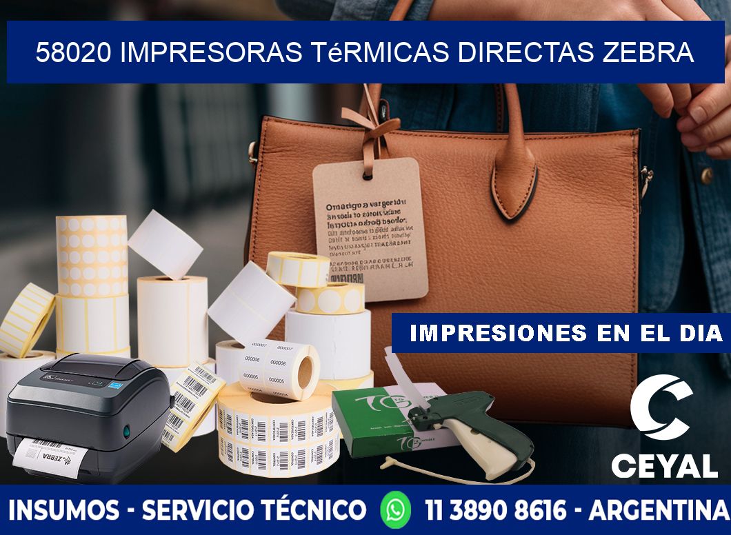 58020 impresoras térmicas directas zebra