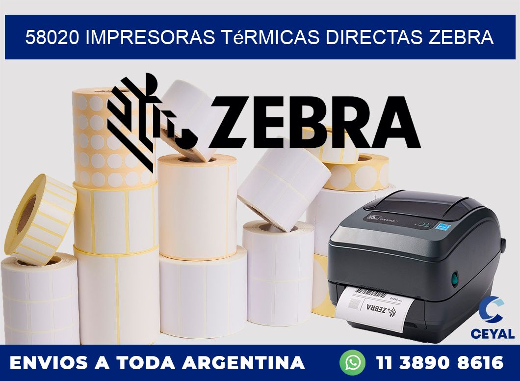 58020 impresoras térmicas directas zebra