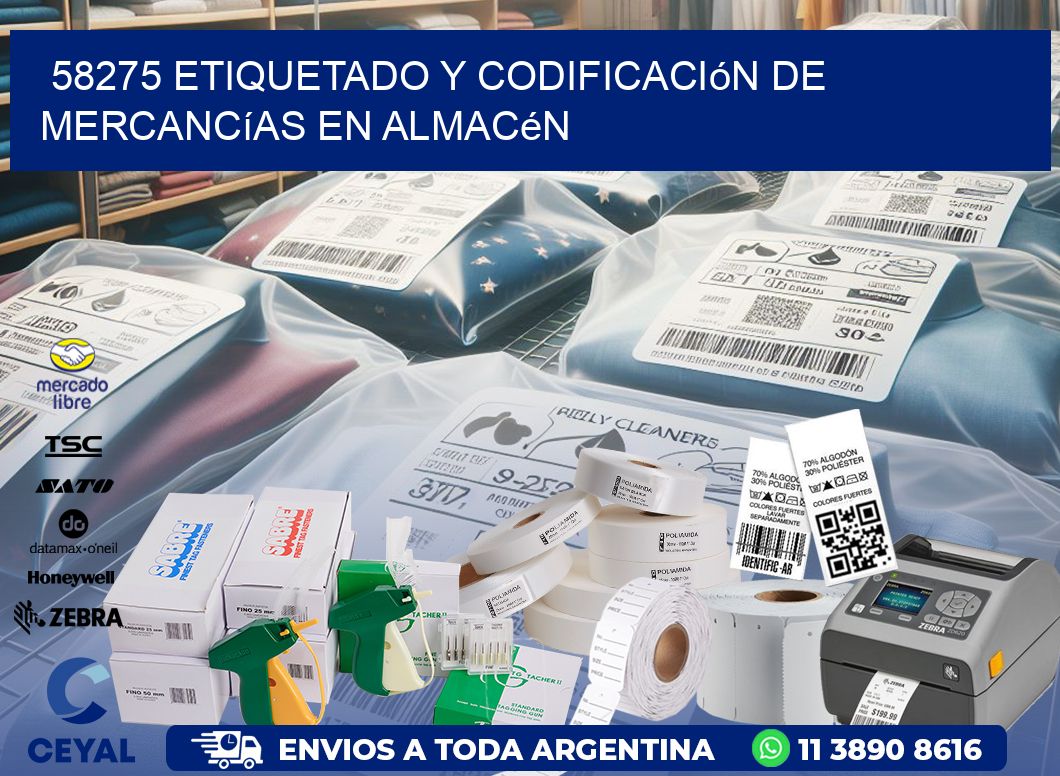 58275 Etiquetado y codificación de mercancías en almacén