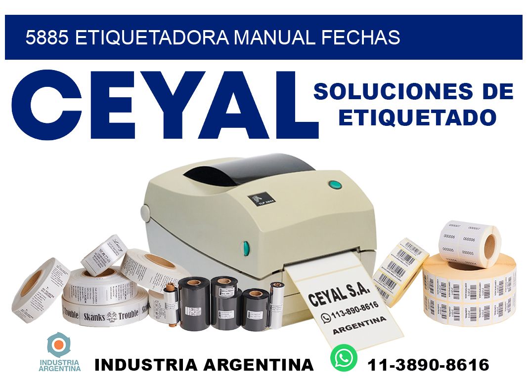 5885 etiquetadora manual fechas